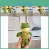 Delightful Green Frog Plush Keychain Cartoon Stuffed Animal Backpack Accessory