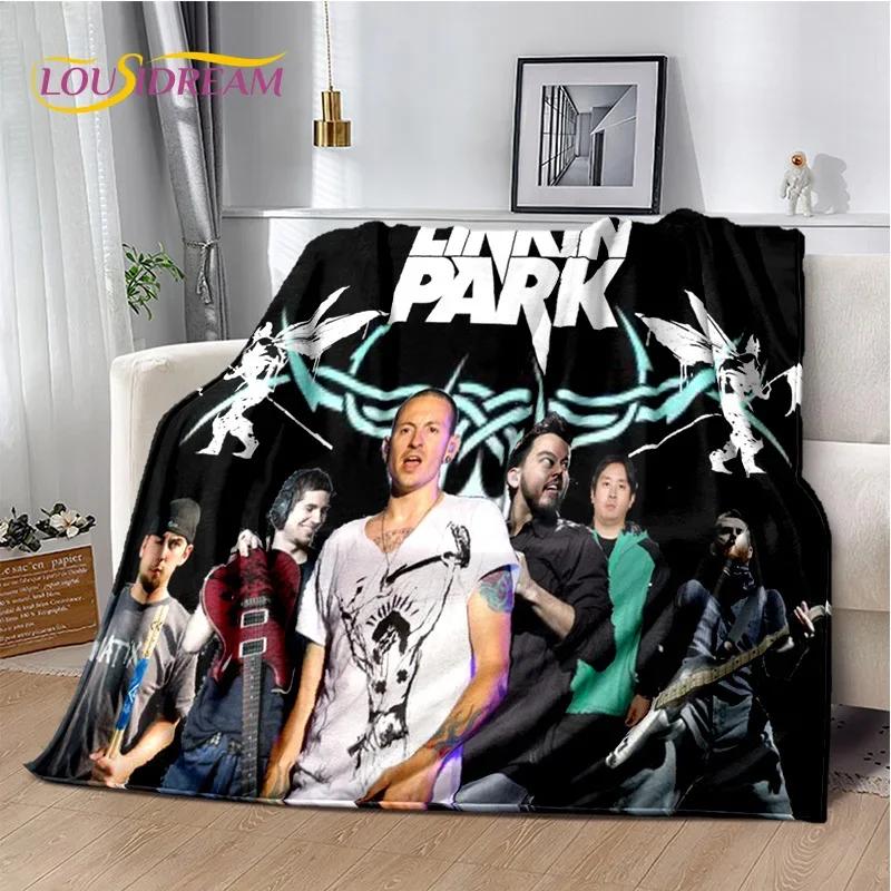 Ρετρό Μουσικό Συγκρότημα 3D L-Linkin-Park Μαλακές Κουβέρτες, Κουβέρτα για Ζέσταμα Άνετη Κουβέρτα για Πικνίκ Κρεβάτια Καναπέ Σπίτι Υπνοδωμάτιο Παιδί