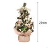 Desktop Christmas Tree with Base, Mini Artificial Decoration, Craft Miniature