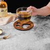 1PCS Bear Paw Shaped Wooden Coaster Round Thickened Heat Resistant Antiskid Hot Drink Mug Mat Table Protector Tableware