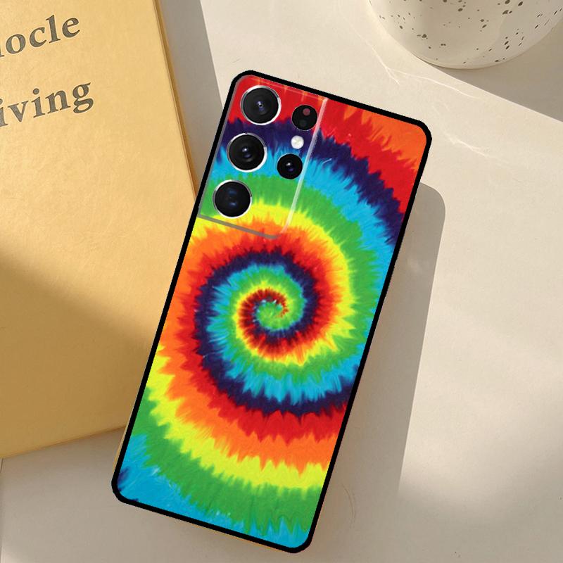 Rainbow Spiral Tie Dye Phone Case For Samsung Galaxy S25 Ultra S20 S21 S22 S23 S24 Plus S9 S10 S25 FE Cover Shell