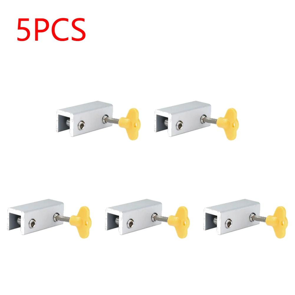 1-10Pcs Aluminum Alloy Window Security Lock Limit Sliding Door Windows Restrictor Child Safety Anti-theft Household Improvement