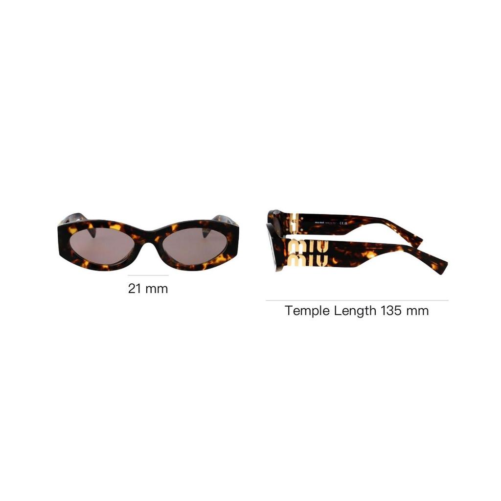MIU MIU Glimpse Sunglasses Tortoise Women Eyewear Brown 0MU-11WS-14L20I