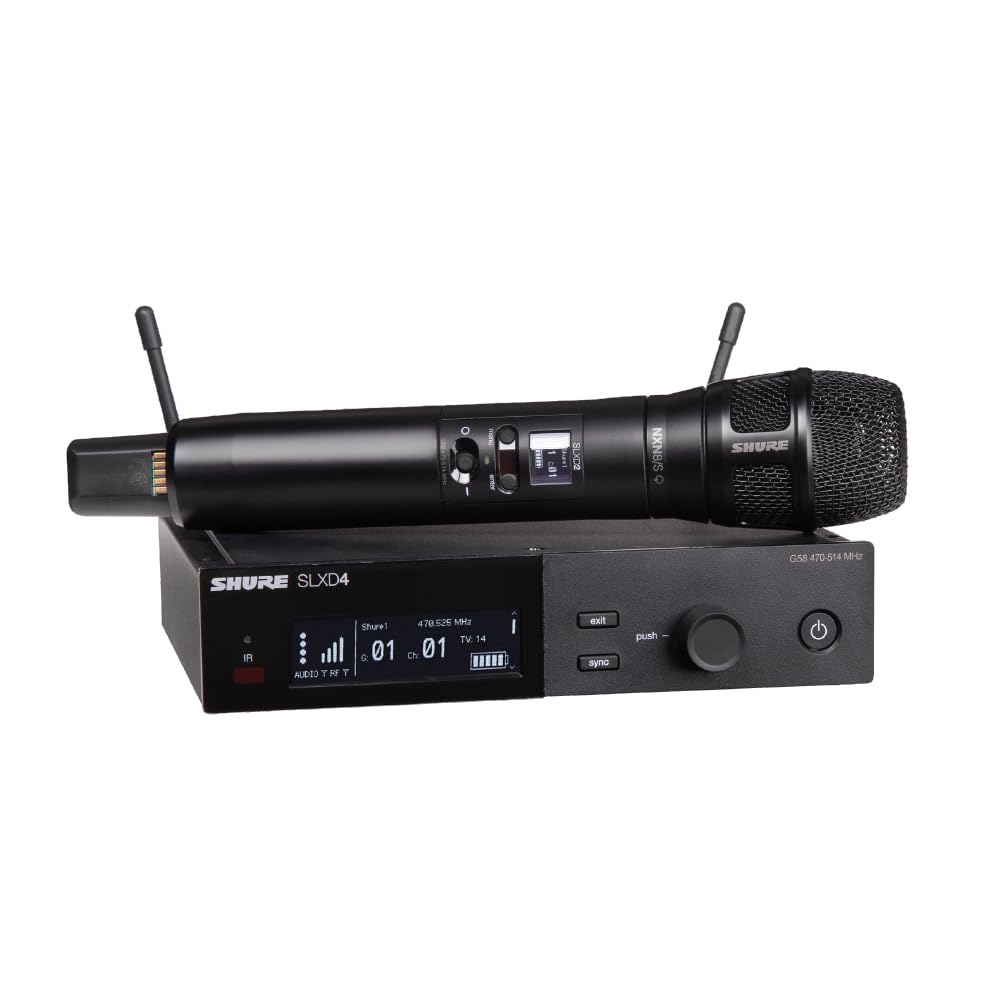 

Shure Nexadyne Handheld Dynamic Microphone Wireless Up to 10 Simultaneous Professional Noise Easy Ideal for Live Content Includes Two AA Alkaline
