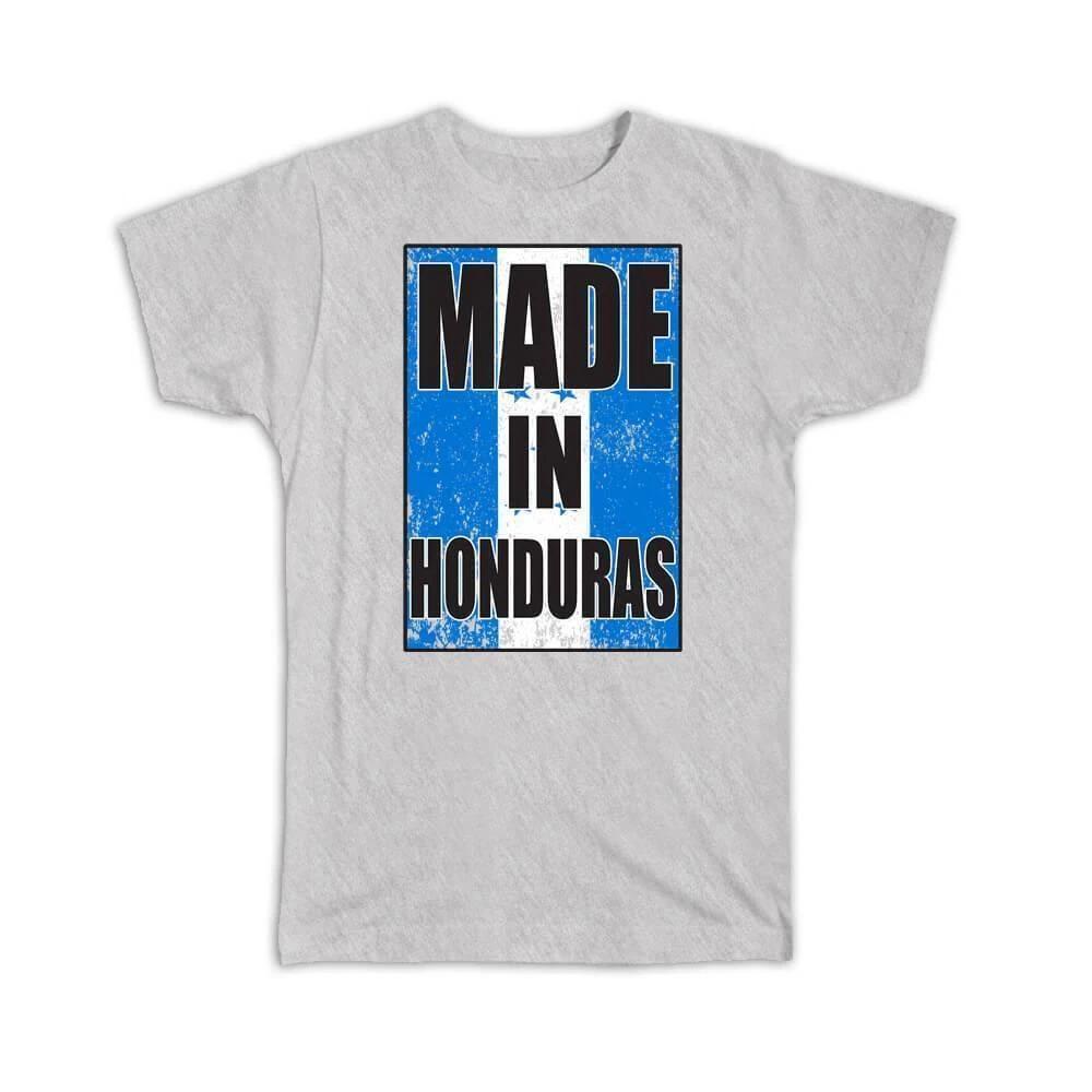 

Gift T-Shirt : Made In Honduras Flag Retro Artistic Honduran Expat Country 2XL