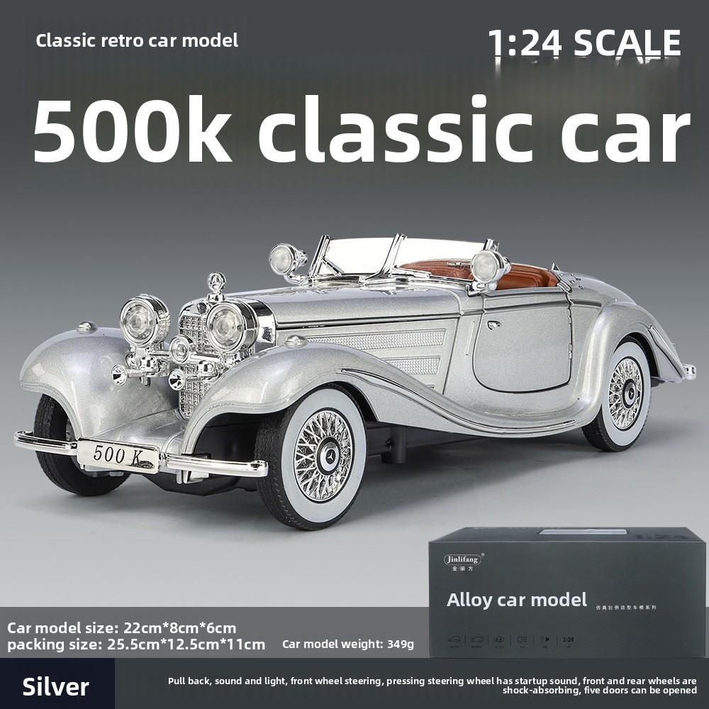 Benz Mercedes Classic 500k Alloy Model Car Toy With Sound Light For Play Kids