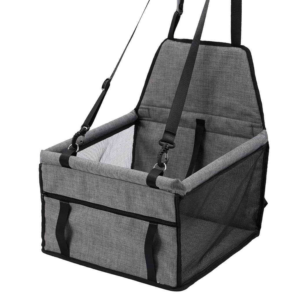 Dog Car Seat Breathable Adjustable Easy Installation Pet Car Booster Seat Basket for Dogs and Cars Black