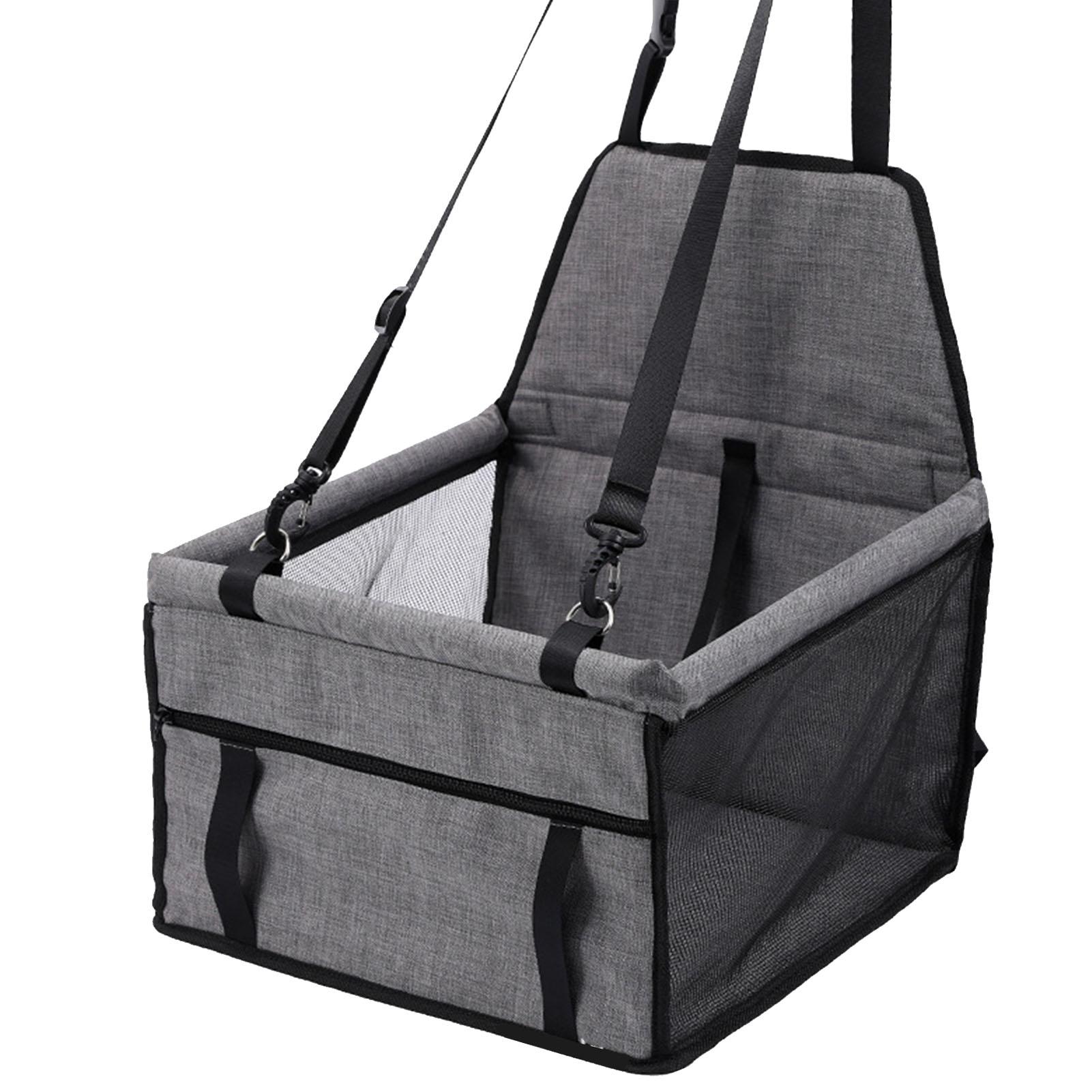 

Dog Car Seat Breathable Adjustable Easy Installation Pet Car Booster Seat Basket for Dogs and Cars Black