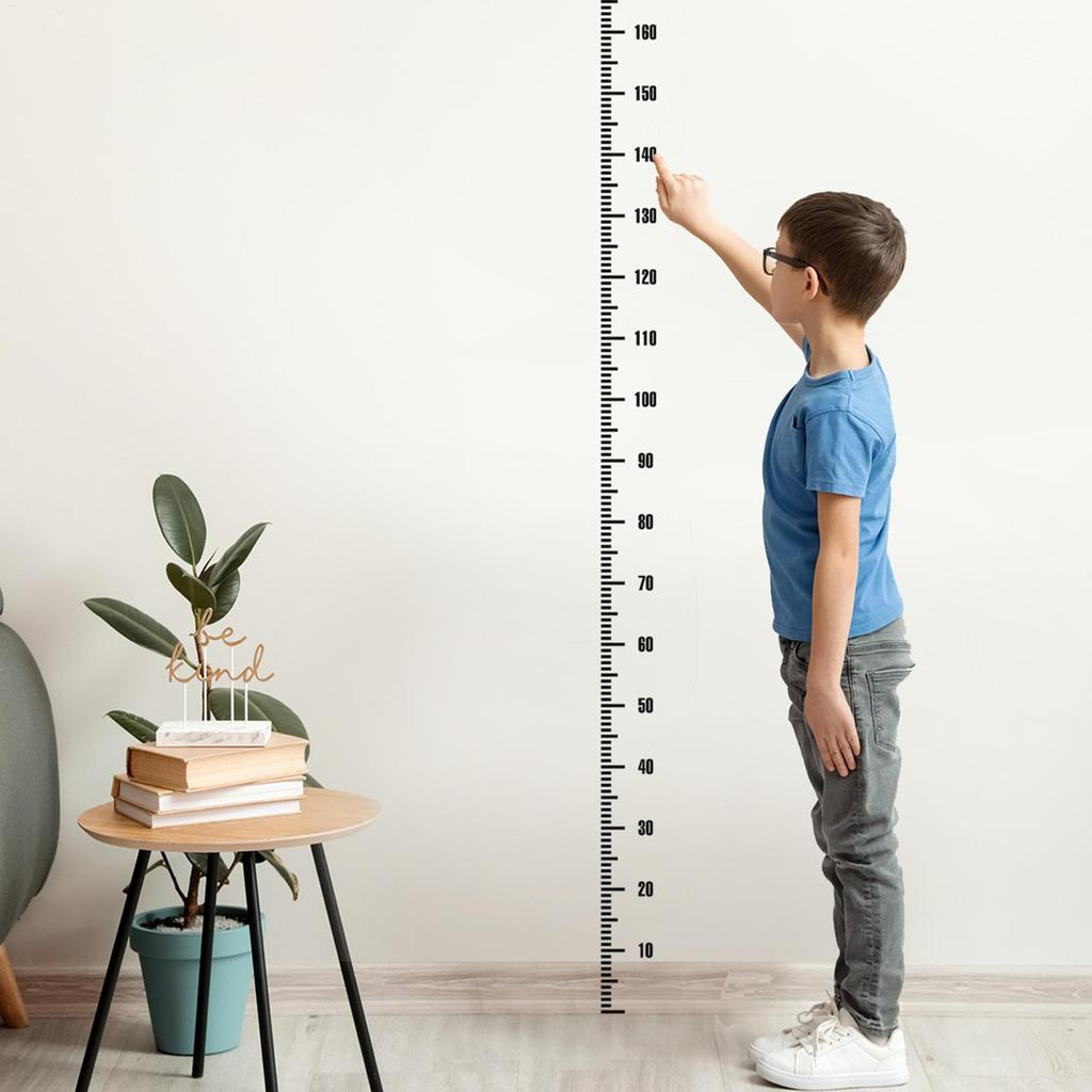 Height Sticker 0-200cm Measuring Tape Wall Decal for Kids Room Nursery Bedroom Waterproof Growth Chart