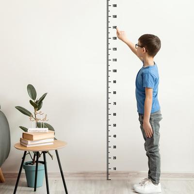 Autocolant Înălțime 0-200cm Bandă de Măsurat Decal de Perete pentru Camera Copiilor Grădiniță Dormitor Impermeabil Grafic de Creștere