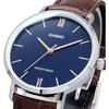 Casio LTP-VT01L-2B Women's Quartz Watch Navy Brown Leather Band Imported Model