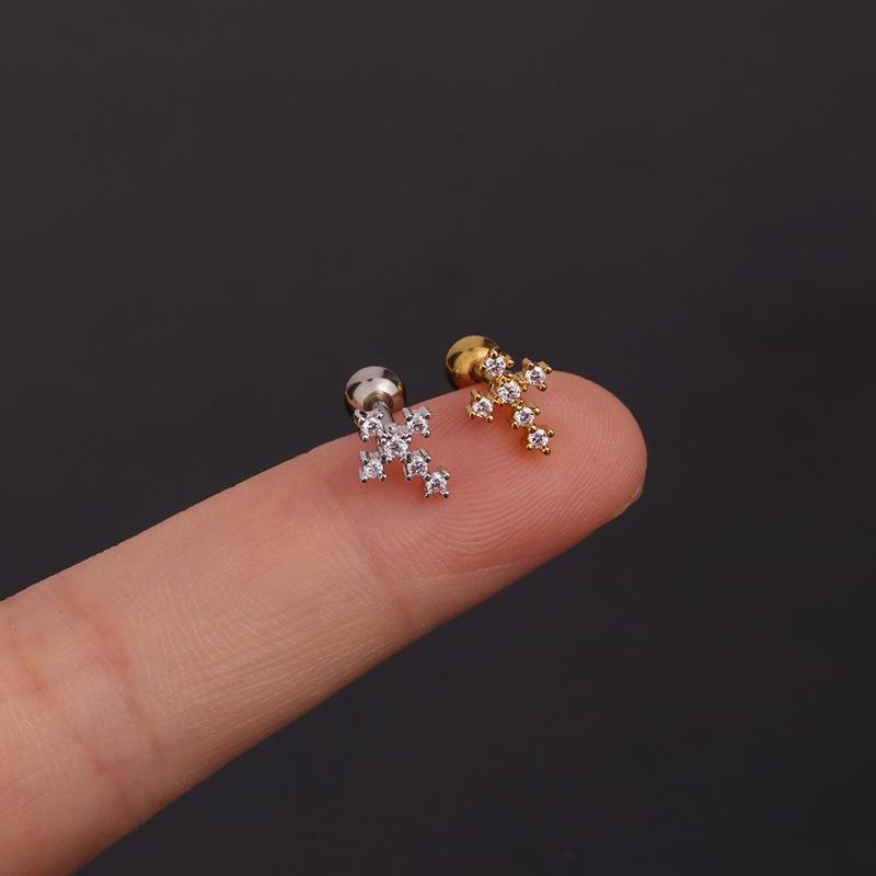 1PC Stainless Steel Tragus Piercing Ear Stud Earring for Women Helix Tragus Studs Earring Trendy Jewelry Boucles