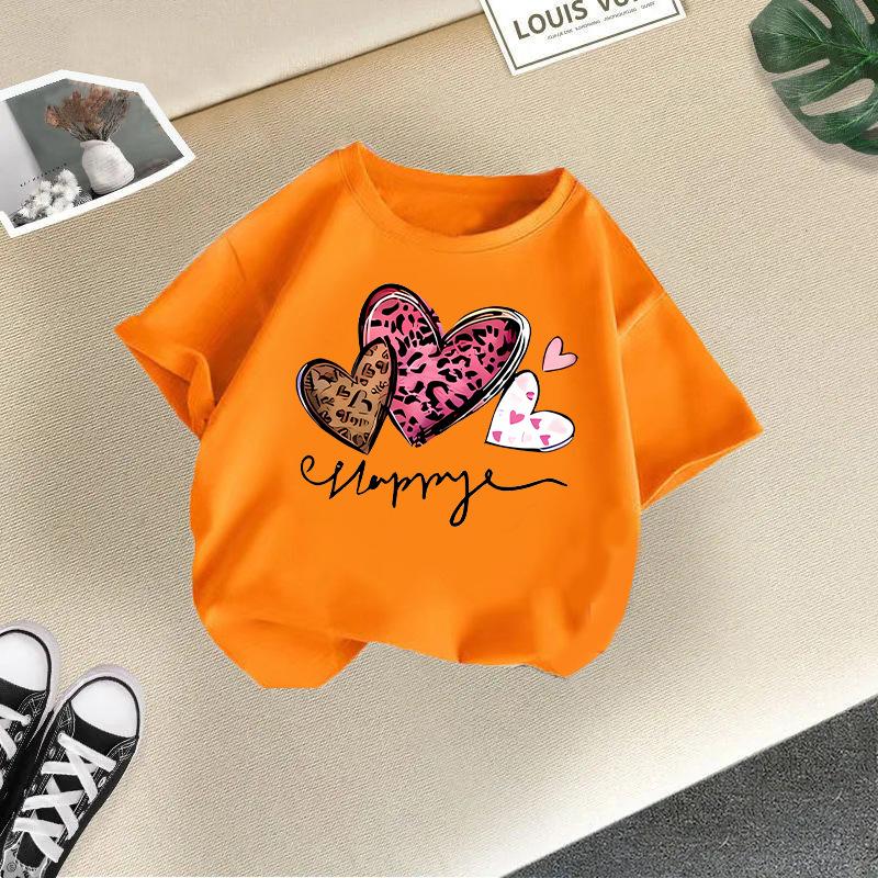Girls' Fashionable T-shirt For Summer, Children's Casual Top