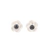 Rare Black Tourmaline Gemstone 925 Sterling Silver Handmade Studs 0.5" For Women EE-157-24