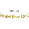 Goated Since 2012 Gold Glitter Banner - 14th Birthday and Anniversary Party Decorations