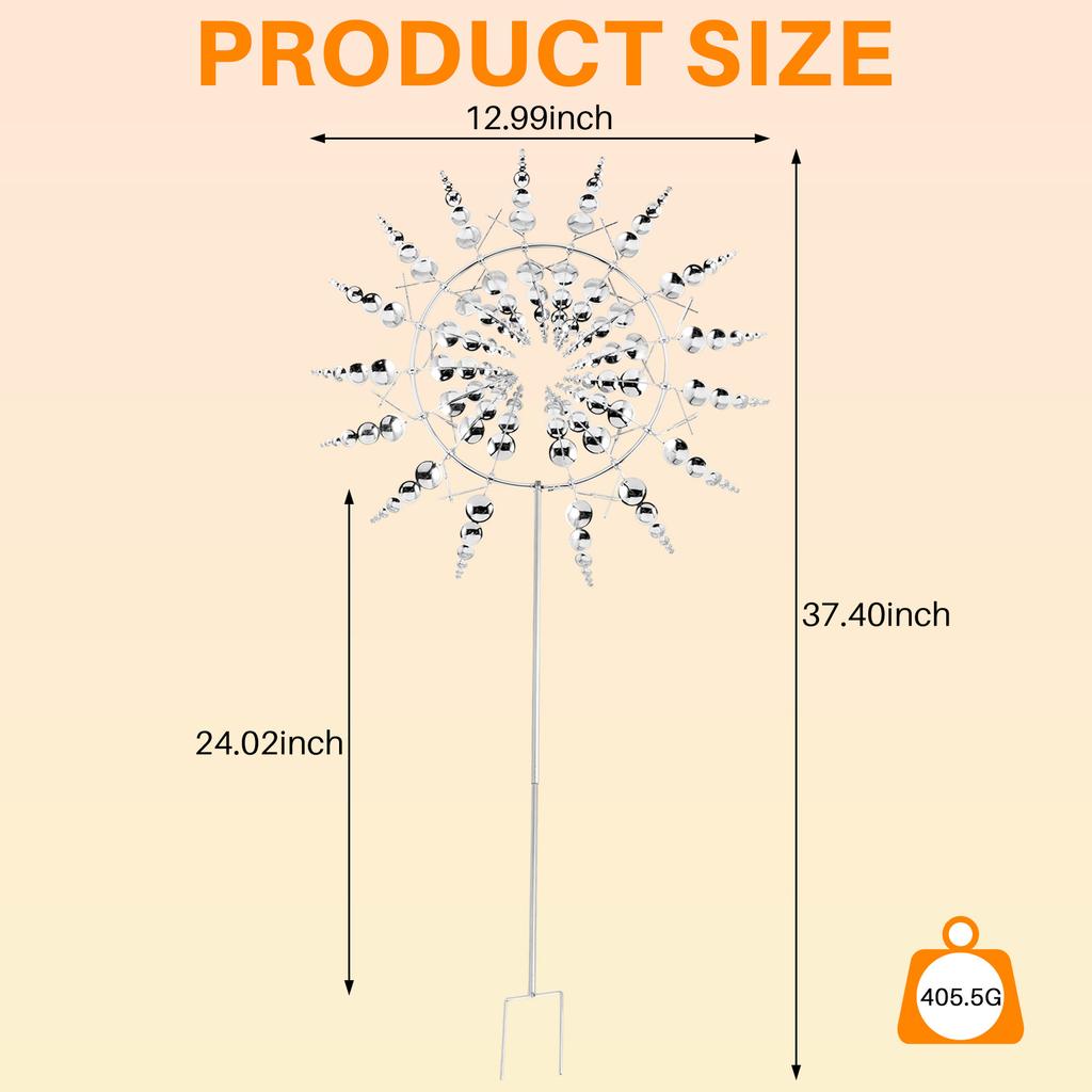 A20F-Unique And Magical Metal Windmill Outdoor Wind Spinners Wind Catchers Windmill Yard Patio Lawn Garden Decoration