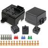 12V 3 Way Waterproof Relay Box Pre-Wired Fuse and Relay Box 3 Slot ATC/ATO Fuse Relay Block  Relay Panel for Automotive