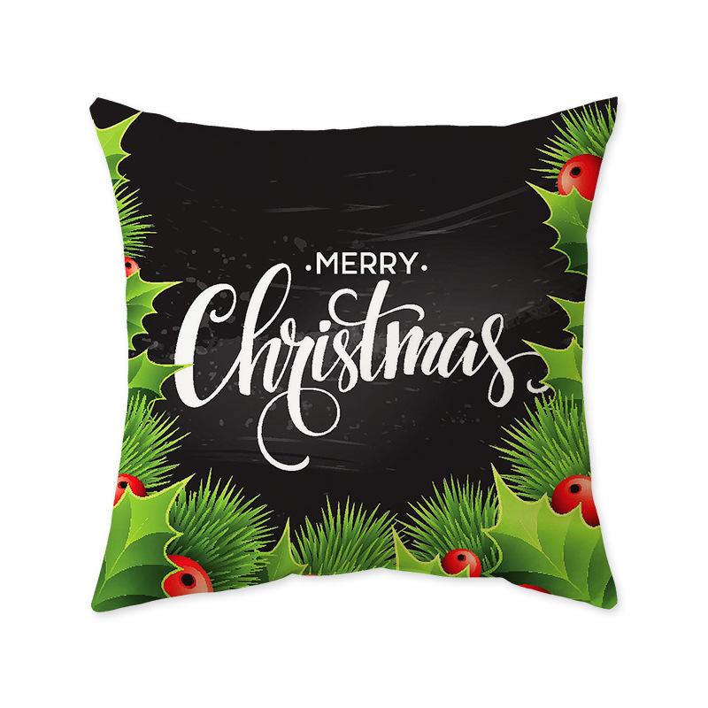 Christmas Atmosphere Cushion Pillow Bedside Sofa Living Room Printed Decorative Letter Pillow Cover