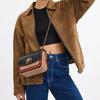 Coach Madison 19 Logo Turnlock Closure Leather And Synthetic Leather Shoulder Crossbody Bag Small Women Bags Brown Yellow Red CW414-B4WG4