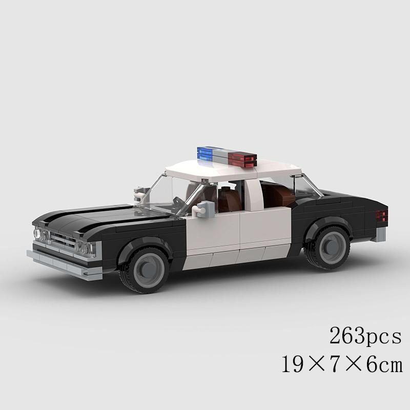 MOC Pickup Car Model Building Blocks GT RS6 Super Race Speed Racing Sports Police Vehicle Technical Racing Brick Christmas Gif
