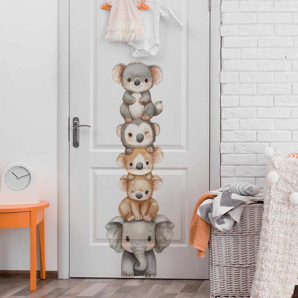 Elephant Sloth Animal Stack Arhat Bedroom Living Room Entrance Hall Home Background Beautification Wall Stickers