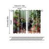 2 Pcs   Filtering Curtains (excluding Rods   Non-movable   Without Batteries) Anime-Inspired Black Cat and Houseplant for Use In