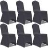 Day and Night - Day and Night Elastic Chair Cover 6 Units Anthracite Gray