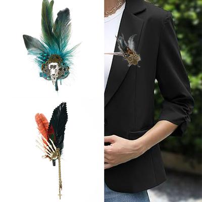 Gear Clock Hanging Chain Brooch Suit Pin,Shirt Stud,Lapel Pin Accessories Women Men Chain Tassels Brooch Pins Jewelry