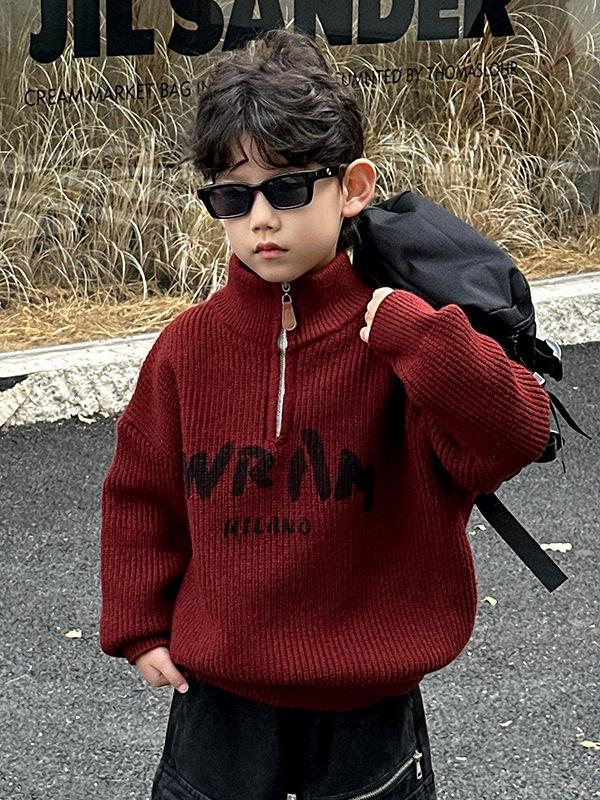 Jungen Strick-Cardigan im koreanischen Stil für den Winter – 2025 Mode für kleine und mittelgroße Kinder