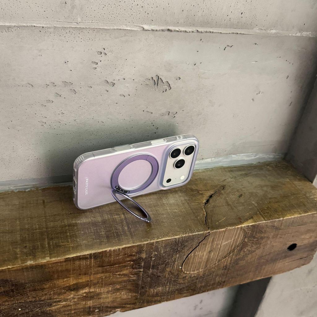 360° Magnetic Pivot Stand for iPhone 17/16 Pro Max/15/14 Case, Purple