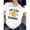 European Sizes Black And White T-Shirt Featuring a Banana Motif, Great for Relaxed Home Wear, Made from Sturdy Yet Light Fabric