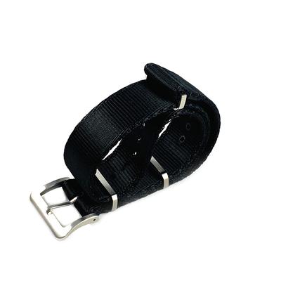 Watch Premium G10 NATO Type Silk Touch Nylon Strap Black DELUXE NYLON NATO TYPE WATCH STRAP Black [Naval Co.] (22mm)