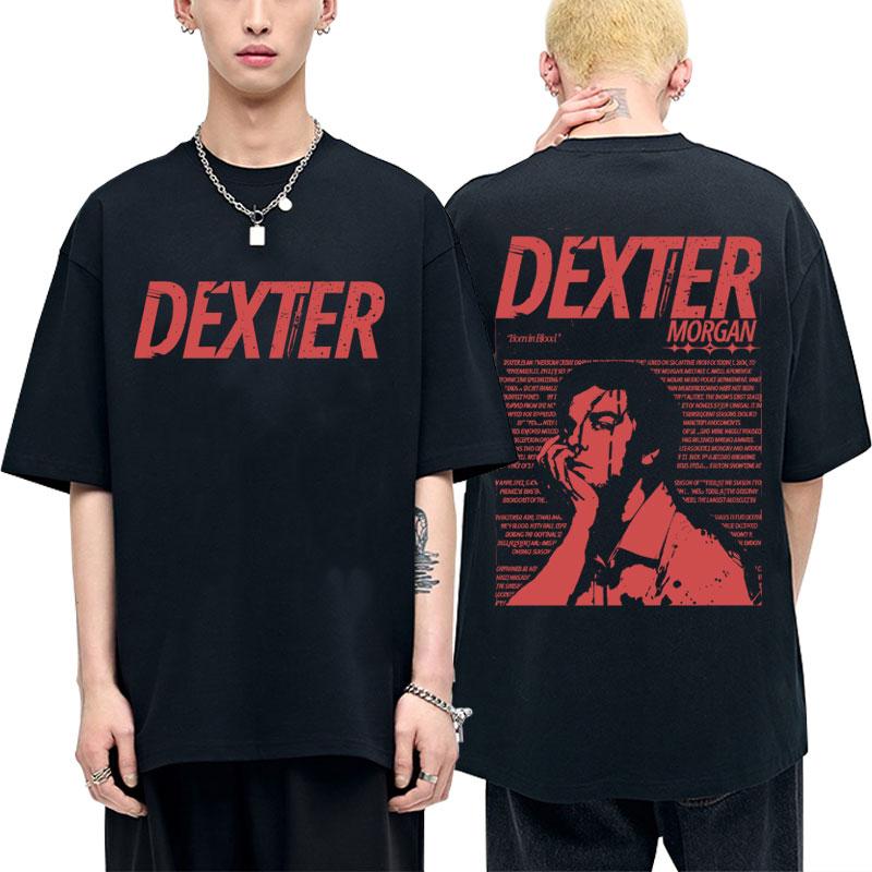 TV Play Dexter Morgan Graphic Tshirts Men Women 90s Vintage Oversized Short Sleeve T Shirts Mens Casual 100 Cotton Tshirt