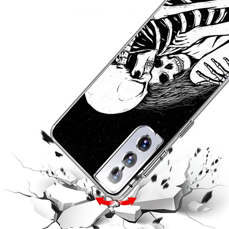 Lover Demon Skull Death Phone Case For Samsung Galaxy S26 S25 Edge S24 S23 Ultra S22 Plus S21 S20 FE Soft TPU Back Cover Funda G
