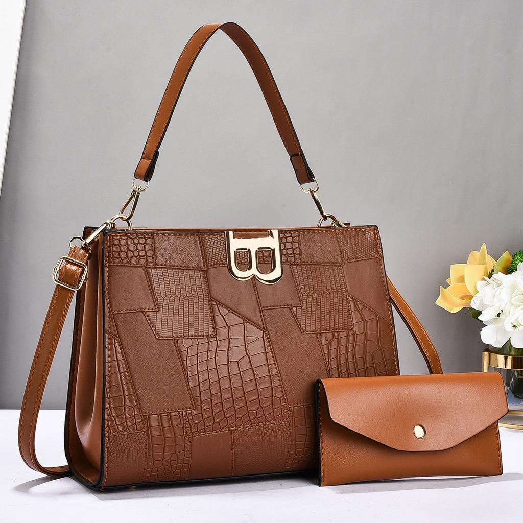 New Fashion Trend Splicing Child Bag Splicing Stone Plaid Handbag Macaron Fashion Women's Bag