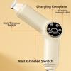 Low Noise Rechargeable Pet Nail Grinder Quiet Operation Detachable Pet Grooming Tool ABS Portable Pet Clippers Travel Use