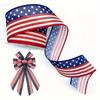 Stylish Day Independence Ribbon With Five Star Stripes American Bow Flag