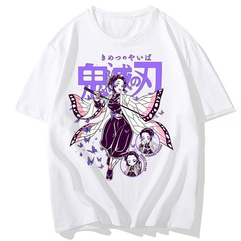 2026 New Demon Slayer Blade Tshirt for Unisex and Women Anime Pillar Jigu Peripheral Clothes Short Sleeves Summer