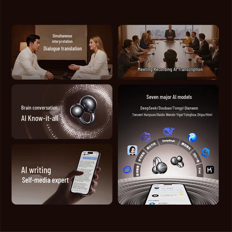 SANAG S7S Ultra Open-Ear Clip-On Bluetooth Sports Earbuds