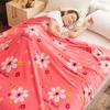 Flower Blanket for Sofa Reactive Printed Thin Blanket for Beds Single/Queen/King Coral Fleece Flannel Blanket Soft Warm Plaids