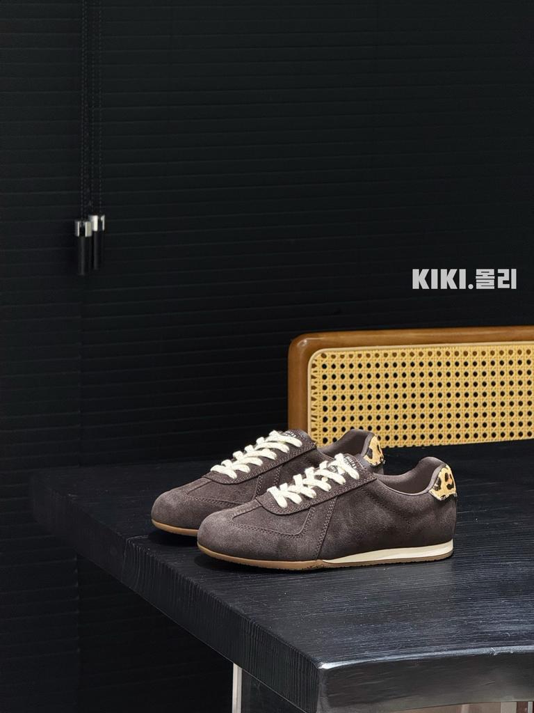 Retro Leopard Print German Training Shoes Women's Ins Tide 2025 Early Autumn New Niche Flat-bottomed Suede Forrest Gump Casual Sports Shoes