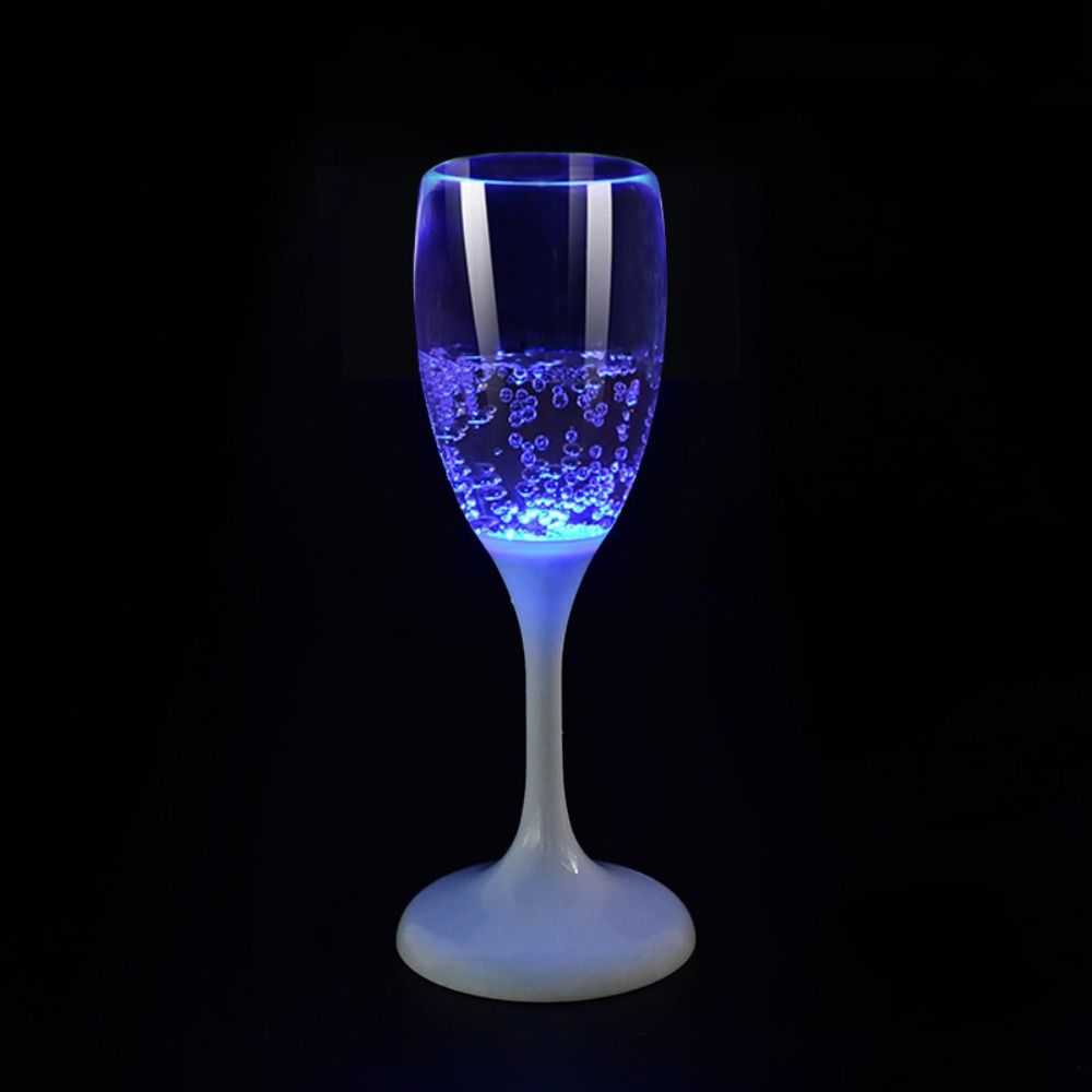 كوب أكريليك مضيء بالحث 120 مل كوب ديكور LED بلون الشمبانيا