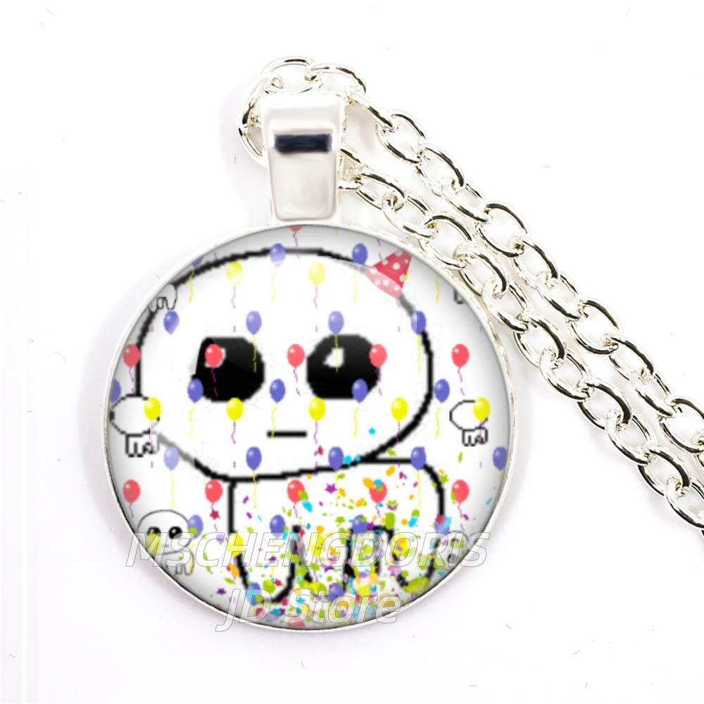 TBH Autism Creature Yippies Creative Funny Yippee Meme Cartoon Glass Cabochon Pendant Necklace Charm Jewelry Gift Jewelry