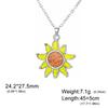 Teamer Enamel Sunflower Pendant Necklace Gold Color Stainless Steel For Women Fashion Plant Floral Amulet Jewelry Gift 2026 New