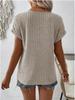 2025 Spring/Summer Women's Solid Color Zipper Short Sleeve Pullover T-Shirt Loose Top