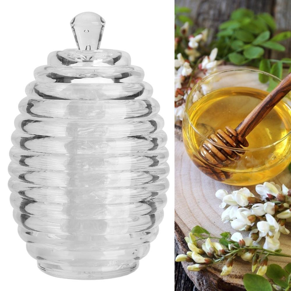 Transparent Honey Dispenser Plastic Honey Container Practical Honey Jar  Syrup Seasoning Storage