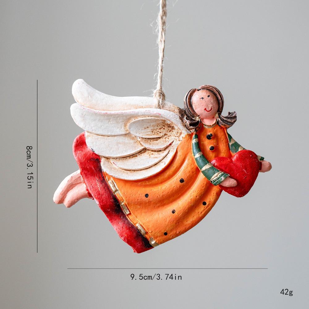 

Resin Angel Girl Pendant Vintage Christmas Tree Ornaments Home 2026 New Year Gift D