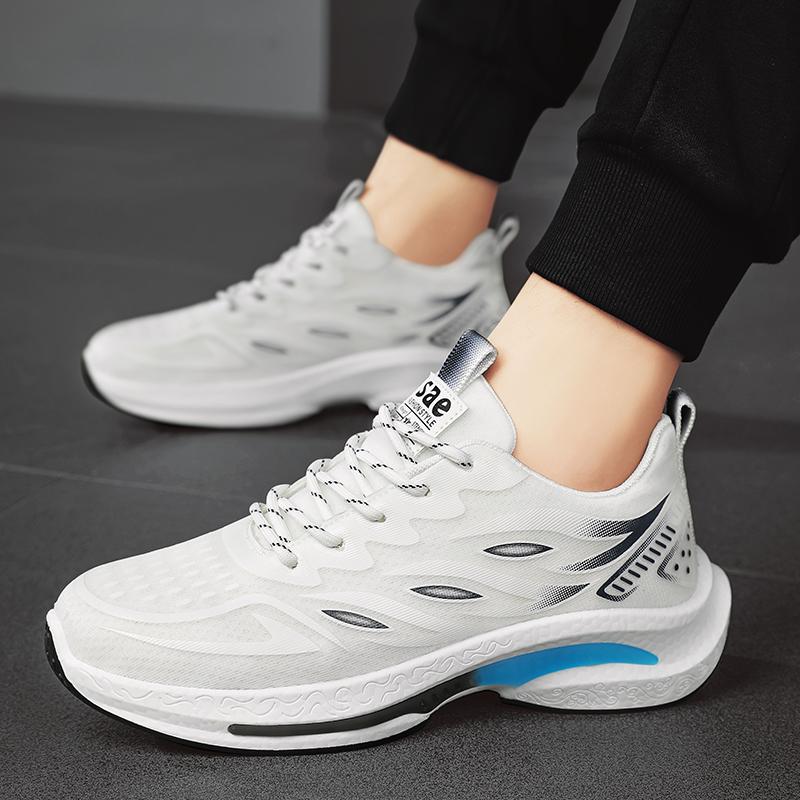 Summer invisible inner height-increasing shoes mesh breathable fly-woven running shoes casual sports dad shoes