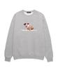 VANNWORKS Touch Down Bear Oversized Sweatshirt (Vndts112) Melange Grey
