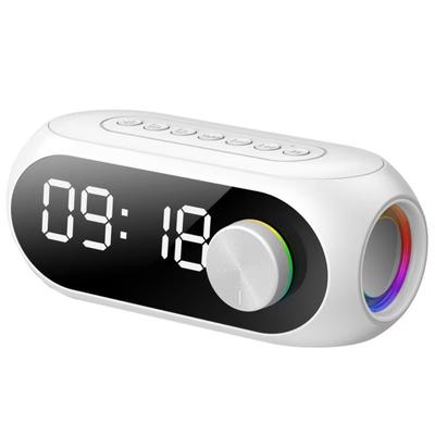 FM Radio Alarm Clock Radio With LED Light Loud Volume Mini Clock Multifunctional 360° Surround Sound Bluetooth Speakers